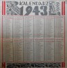 Kalendarz ścienny na 1943 rok wydany w Teheranie, 1943. PISK 4/169  