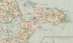 Fragment mapy Dani z wyspą Mon (wyd. 1944 r.)  